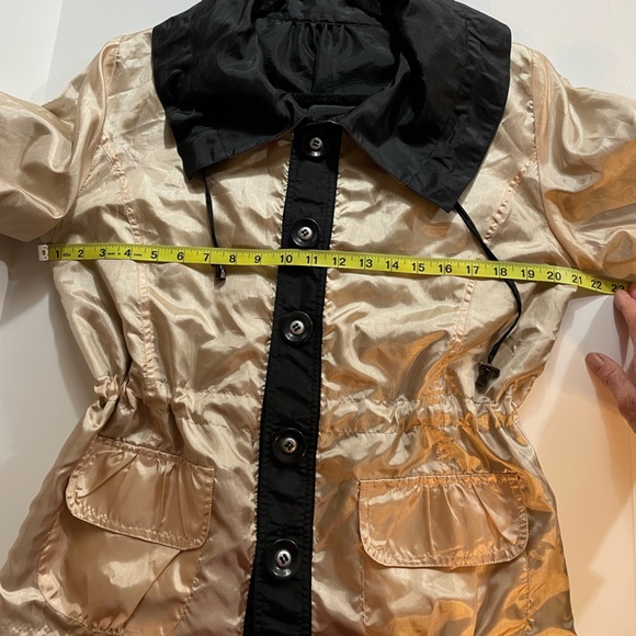 UBU Reversible Jacket Black to Champagne Size Large Drawstring Waist & Pockets - Picture 3 of 10